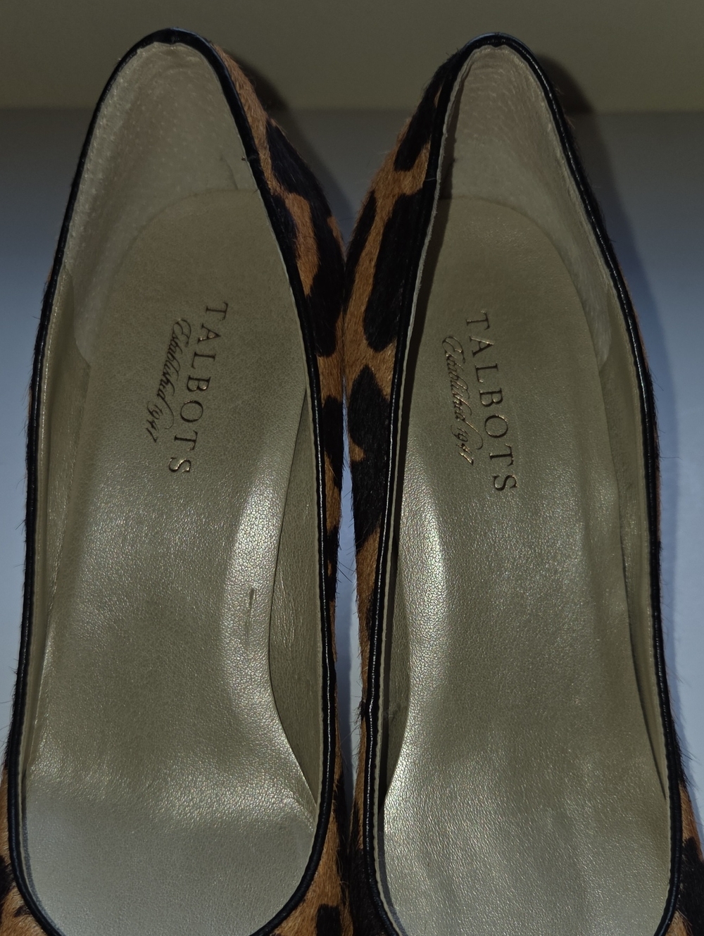 Talbots Calf Hair Leopard Print Stiletto Heels | Color: Black/Tan | Size: 8.5B - Picture 6 of 9